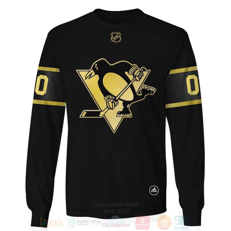 BEST NHL Pittsburgh Penguins Personalized Black Full Printing 3D Hoodie, Shirt 5 NHL Pittsburgh Penguins Personalized Black 3D Hoodie Shirt 1 2 3 4