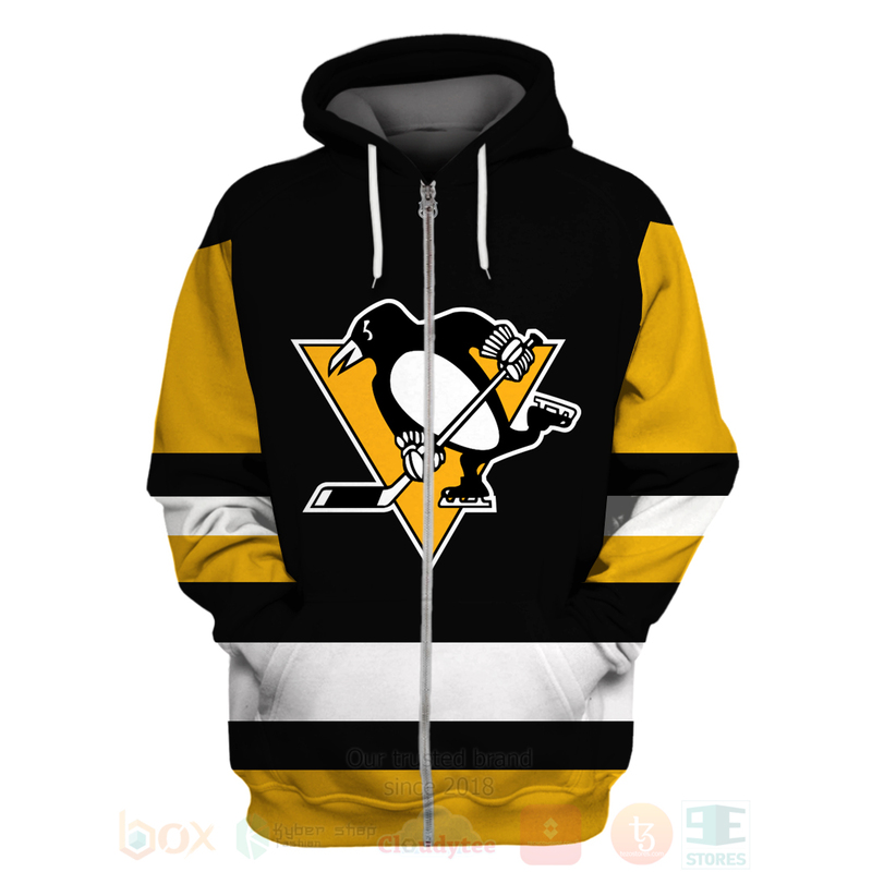 BEST NHL Pittsburgh Penguins Team Black Yellow Unisex 3D Hoodie, Shirt 15 NHL Pittsburgh Penguins Team Black Yellow 3D Hoodie Shirt