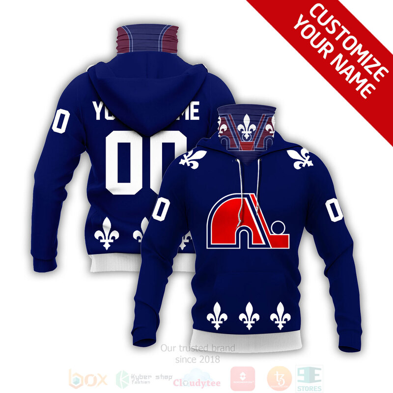 NHL Quebec Nordiques Personalized 3D Hoodie Mask