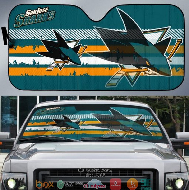 NHL San Jose Sharks Cyan Car sunshade
