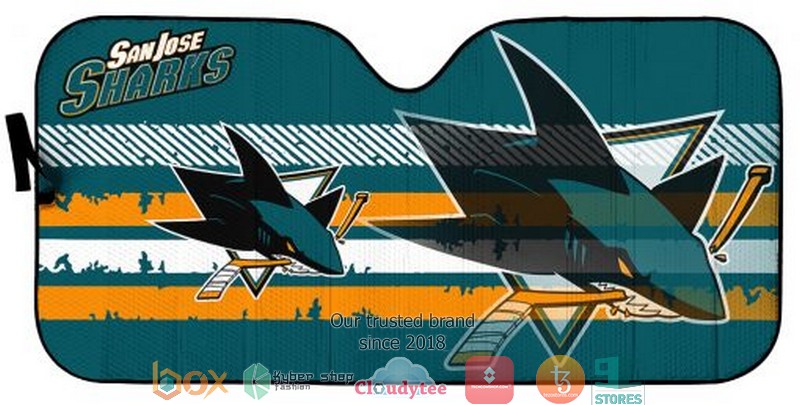 NHL San Jose Sharks Cyan Car sunshade 1