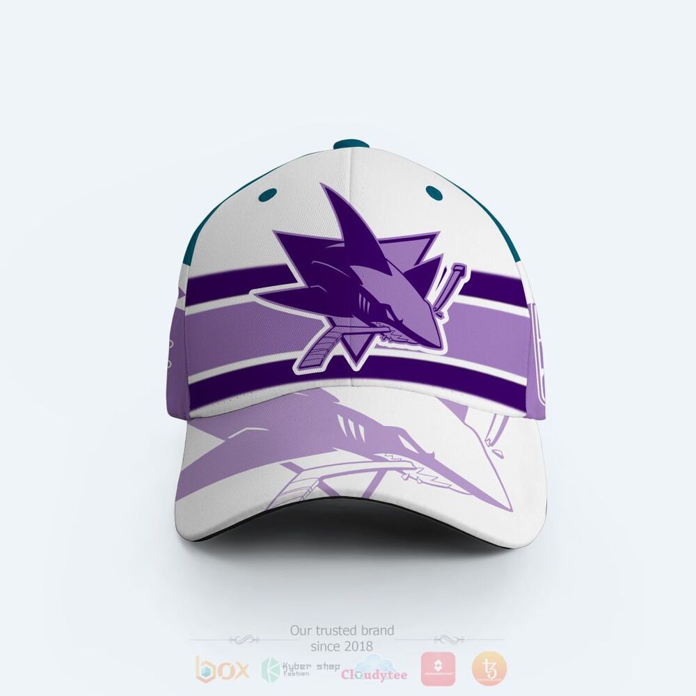 BEST NHL San Jose Sharks Fights Cancer Hat 9 NHL San Jose Sharks Fights Cancer Cap