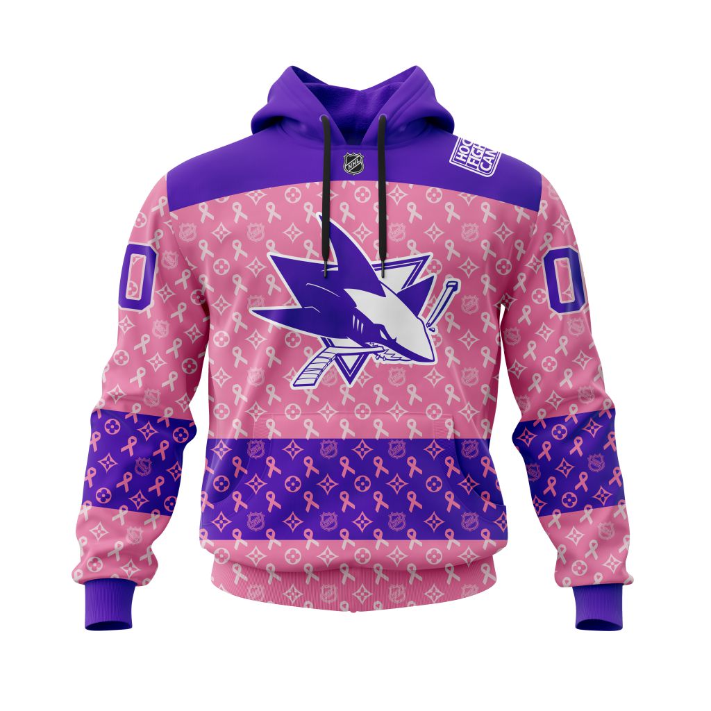 BEST NHL San Jose Sharks Fights Cancer Jersey Personalized 3D Hoodie, T-Shirt 19 NHL San Jose Sharks Fights Cancer Jersey Personalized 3D Hoodie Shirt