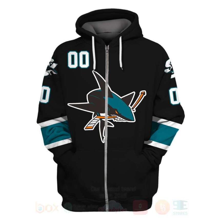 BEST NHL San Jose Sharks Personalized Custom Unisex 3D Hoodie, Shirt 2 NHL San Jose Sharks Personalized 3D Hoodie Shirt 1