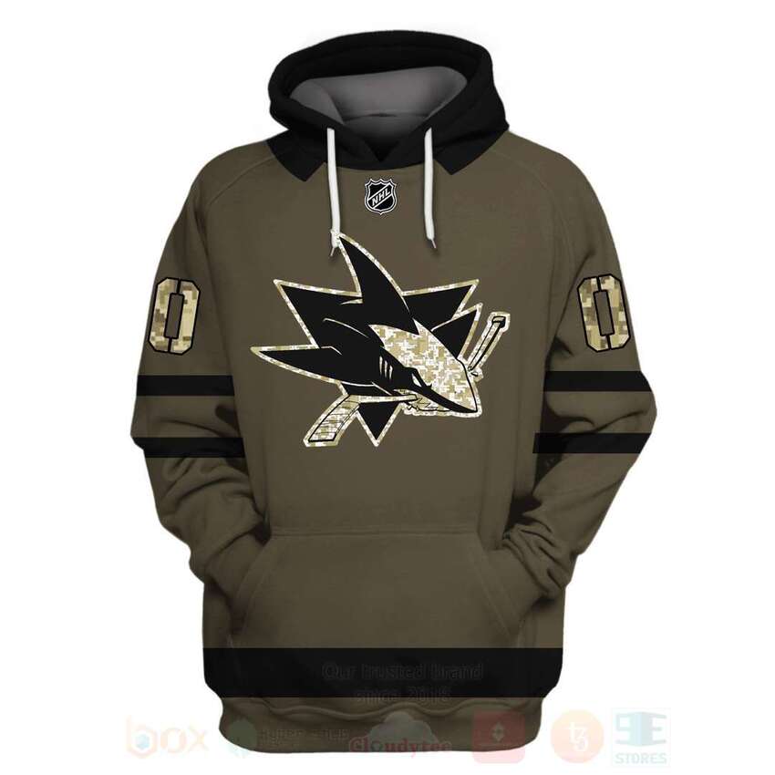 BEST NHL San Jose Sharks Personalized Custom Oliu Green Unisex 3D Hoodie, Shirt 3 NHL San Jose Sharks Personalized Oliu Green 3D Hoodie Shirt 1 2