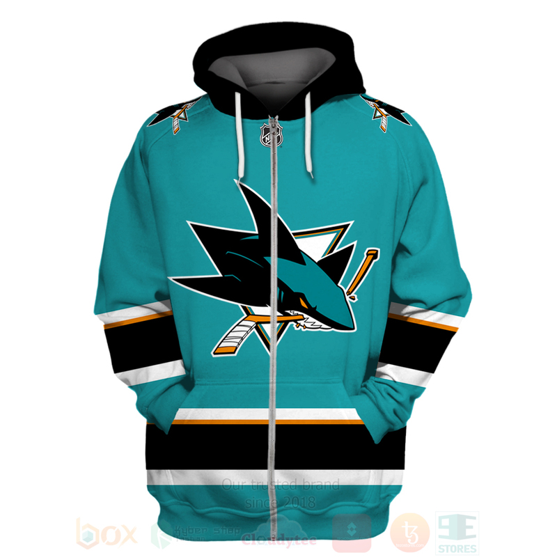 NHL San Jose Sharks Team Blue 3D Hoodie Shirt