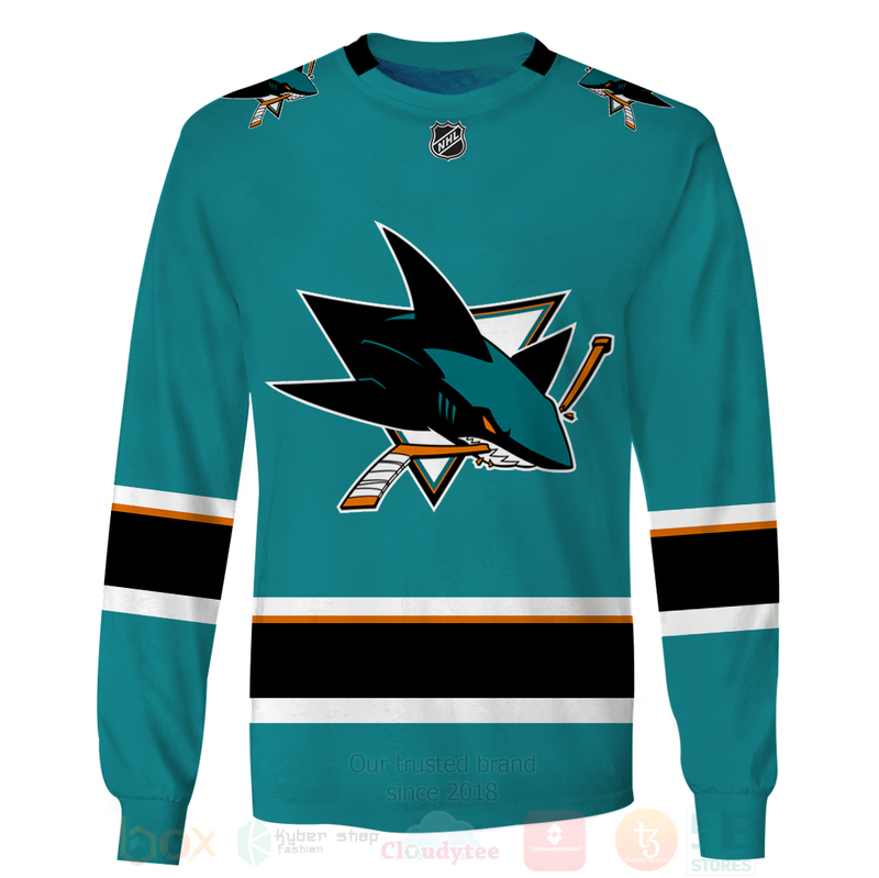 BEST NHL San Jose Sharks Team Blue Unisex 3D Hoodie, Shirt 4 NHL San Jose Sharks Team Blue 3D Hoodie Shirt 1 2 3