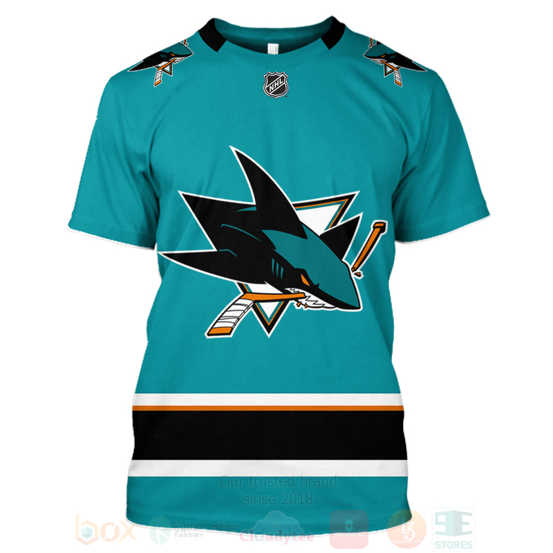 BEST NHL San Jose Sharks Team Blue Unisex 3D Hoodie, Shirt 6 NHL San Jose Sharks Team Blue 3D Hoodie Shirt 1 2 3 4 5