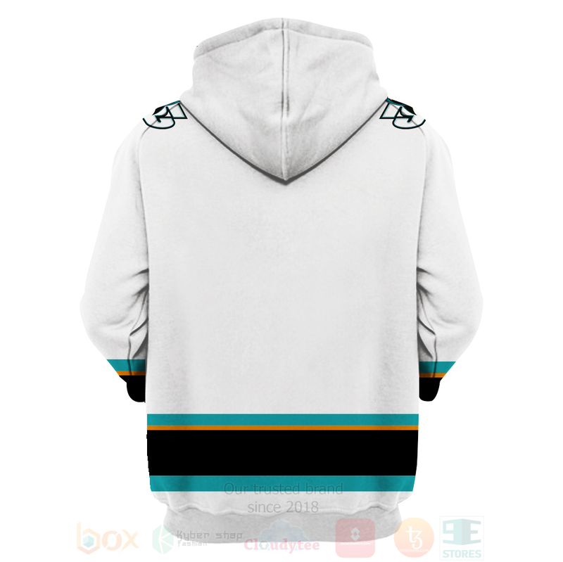 BEST NHL San Jose Sharks Team White Unisex 3D Hoodie, Shirt 3 NHL San Jose Sharks Team White 3D Hoodie Shirt 1 2