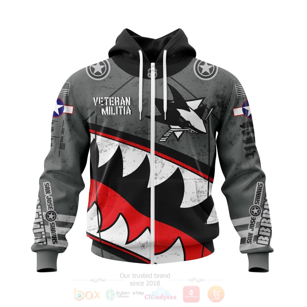 BEST NHL San Jose Sharks Veterans Kits Personalized All Over Print Custom Hoodie, T-Shirt 2 NHL San Jose Sharks Veterans Kits Personalized 3D Hoodie Shirt 1
