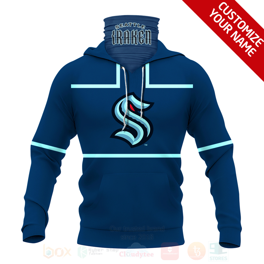 NHL Seattle Kraken Personalized 3D Hoodie Mask 1