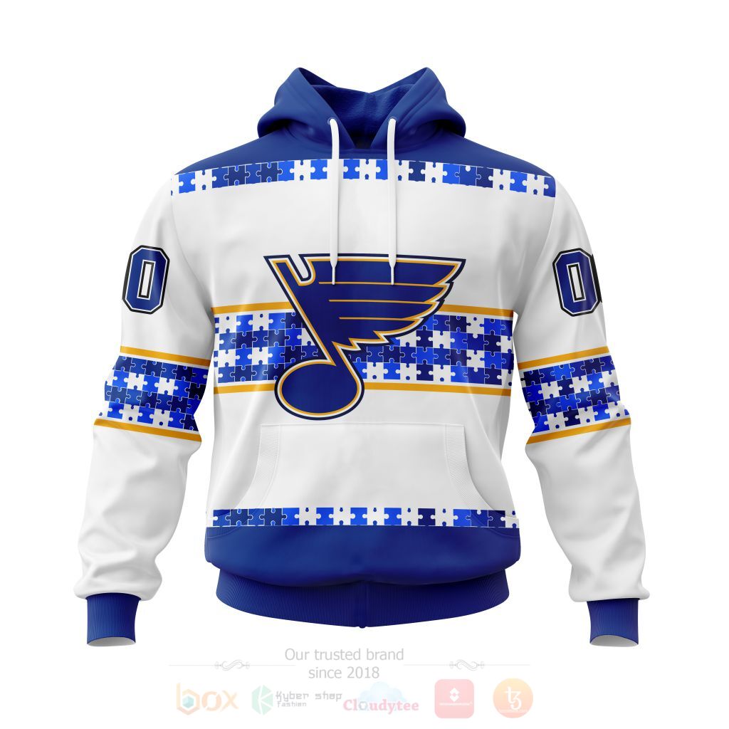 NHL St Louis Blues Autism Awareness Ver3 Personalized 3D Hoodie Shirt