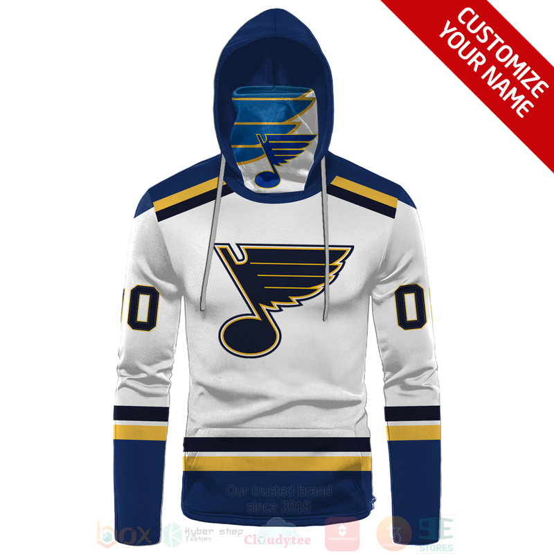 NHL St Louis Blues Personalized 3D Hoodie Mask 1