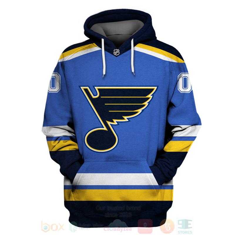 BEST NHL St. Louis Blues Personalized Blue Full Printing 3D Hoodie, Shirt 3 NHL St Louis Blues Personalized Blue 3D Hoodie Shirt 1 2