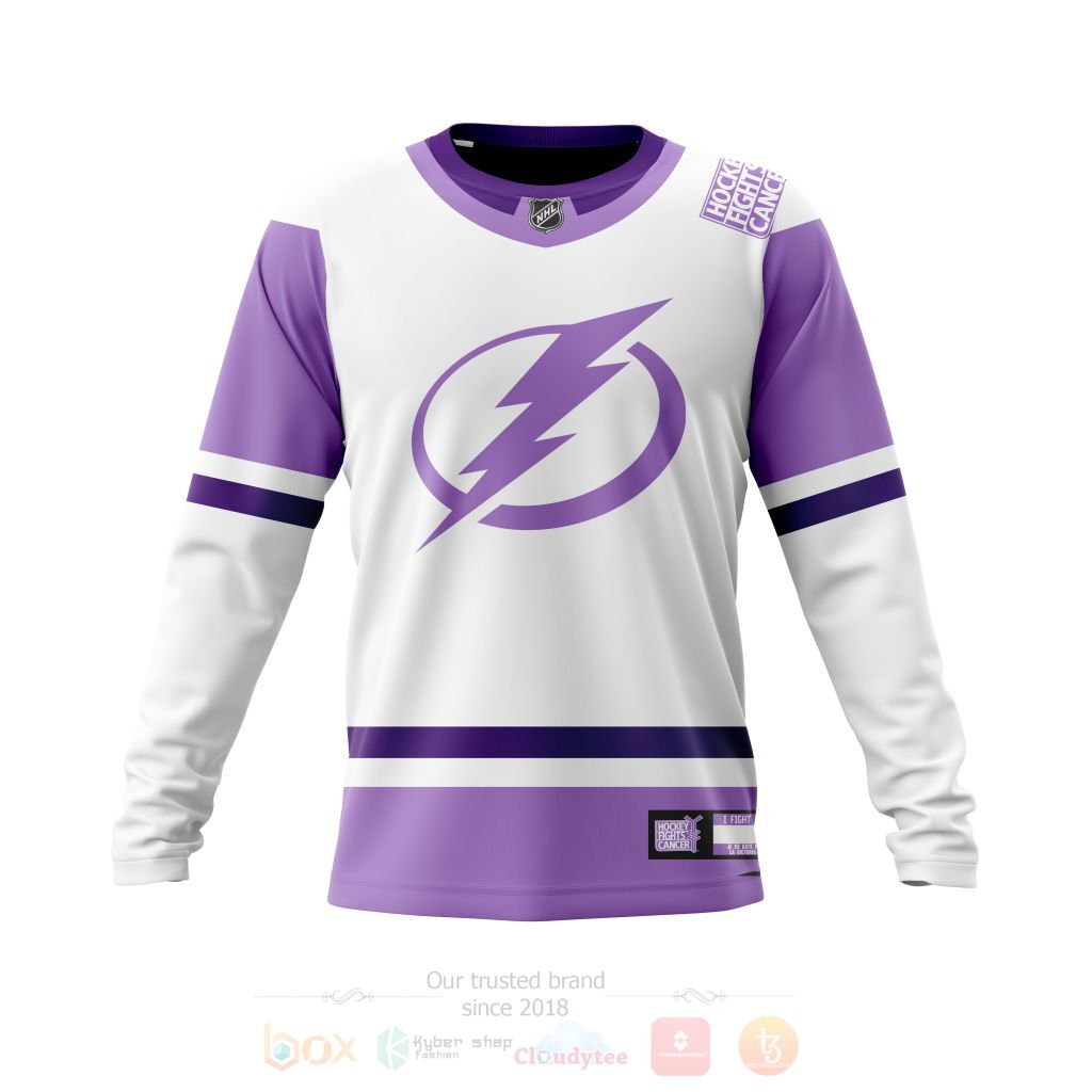 BEST NHL Tampa Bay Lightning Fights Cancer Personalized All Over Print Custom Hoodie, T-Shirt 3 NHL Tampa Bay Lightning Fights Cancer Personalized 3D Hoodie Shirt 1 2