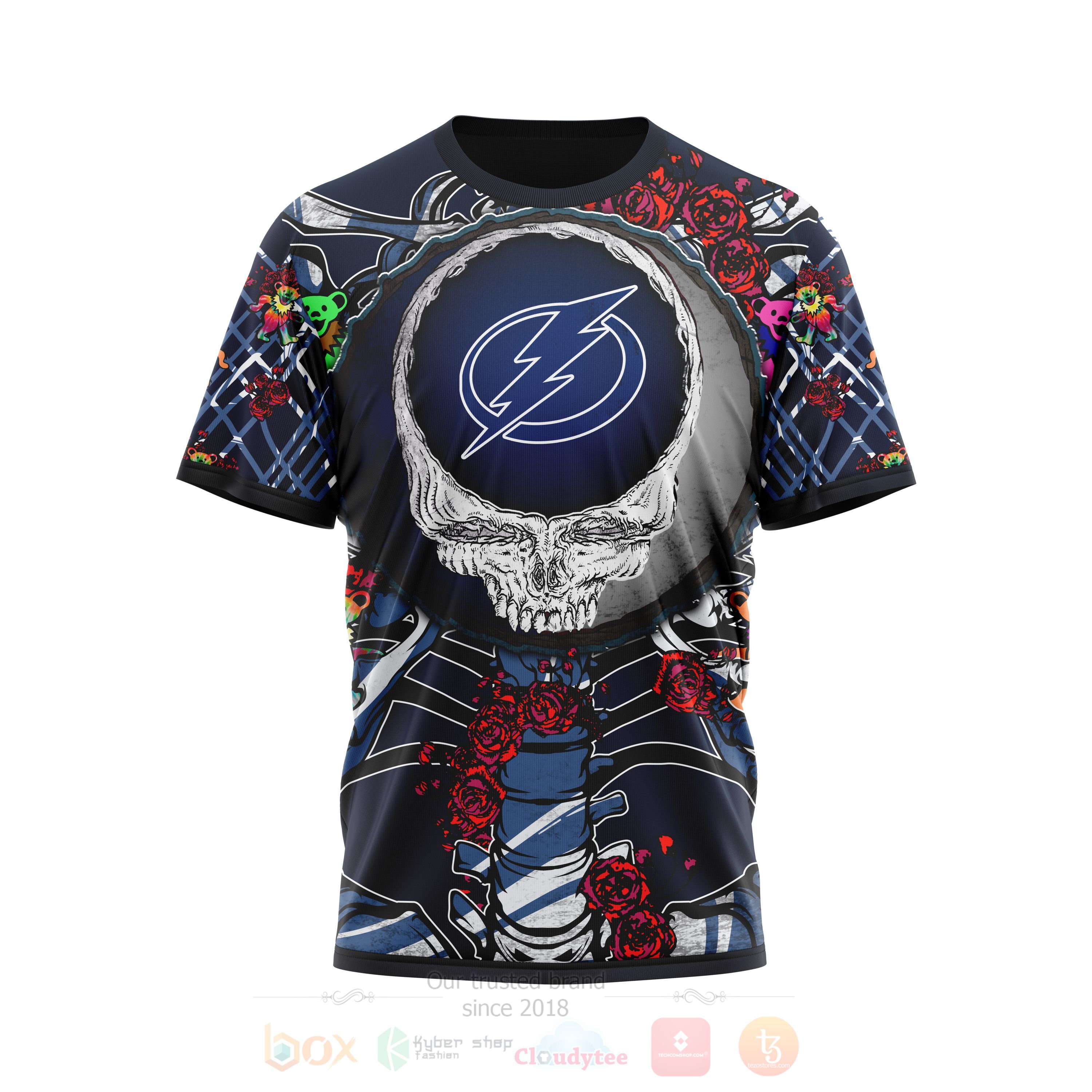 NHL Tampa Bay Lightning Mix Grateful Dead Personalized 3D Hoodie Shirt 1 2 3