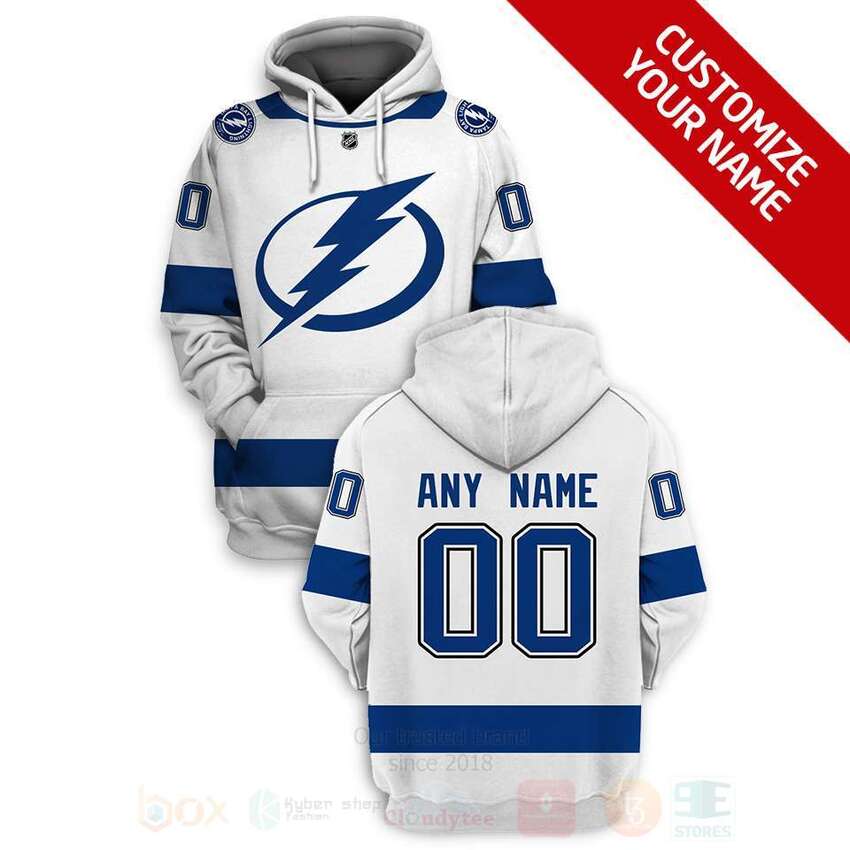 NHL Tampa Bay Lightning Personalized White 3D Hoodie Shirt