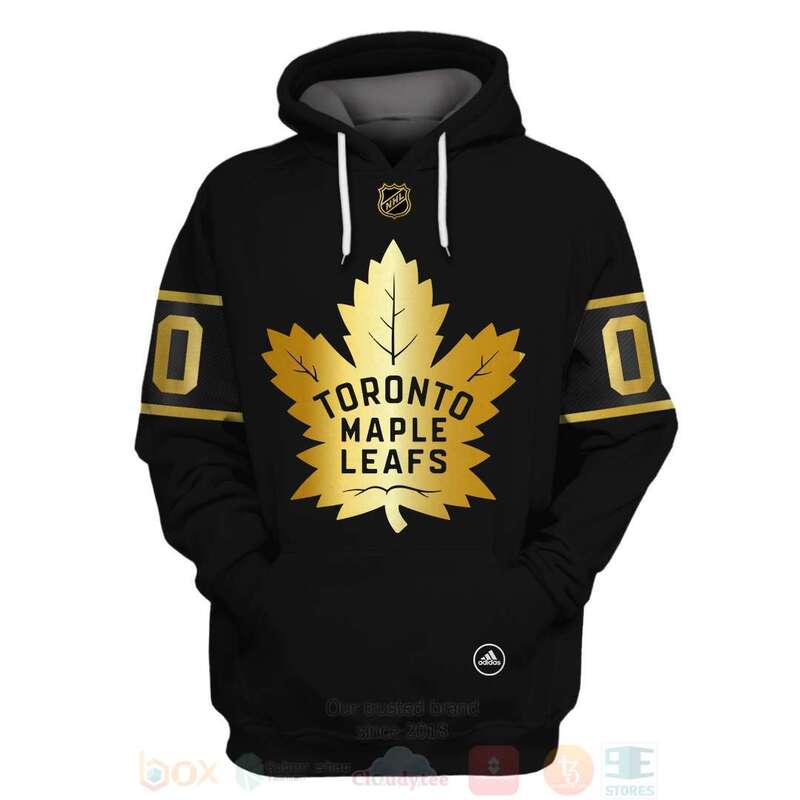 BEST NHL Toronto Maple Leafs Personalized Black Full Printing 3D Hoodie, Shirt 3 NHL Toronto Maple Leafs Personalized Black 3D Hoodie Shirt 1 2