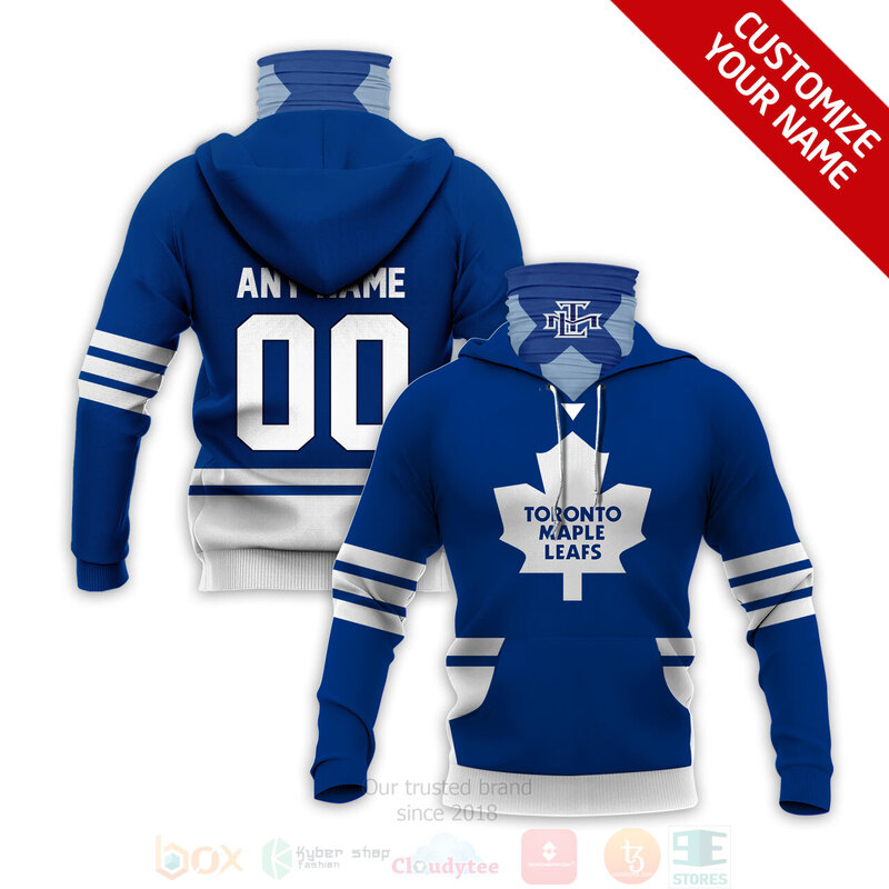 NHL Toronto Maple Leafs Personalized Blue 3D Hoodie Mask