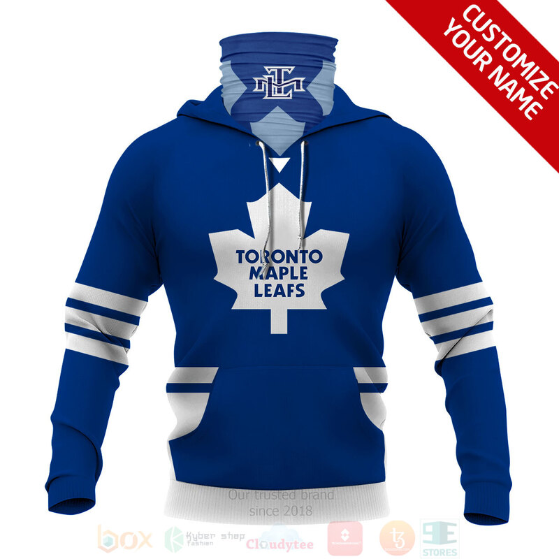 NHL Toronto Maple Leafs Personalized Blue 3D Hoodie Mask 1
