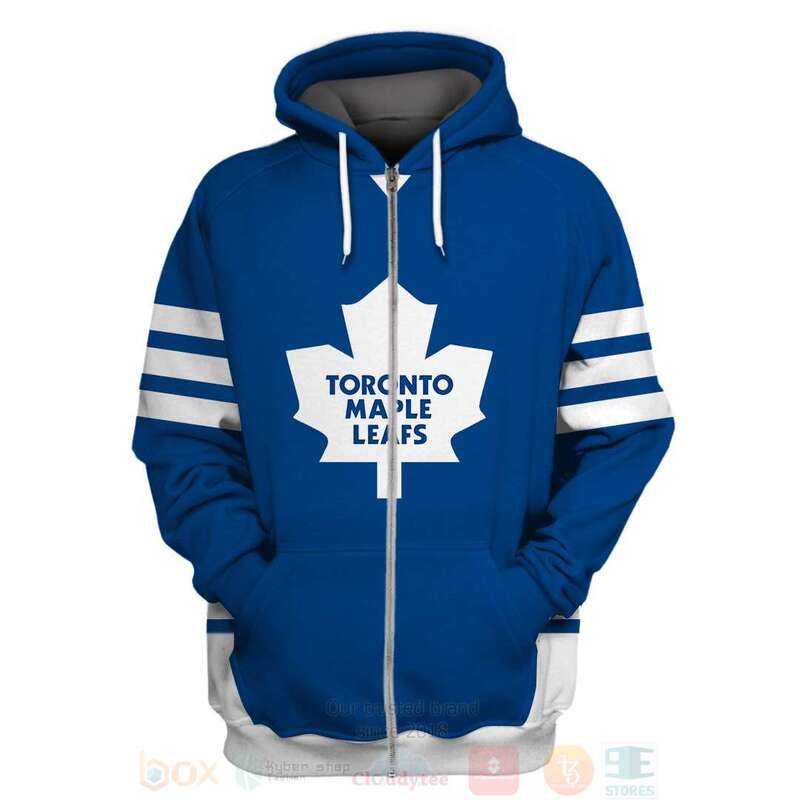 BEST NHL Toronto Maple Leafs Personalized Blue White Full Printing 3D Hoodie, Shirt 2 NHL Toronto Maple Leafs Personalized Blue White 3D Hoodie Shirt 1