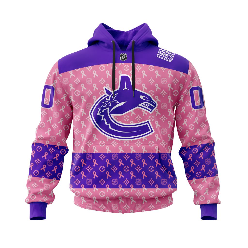 NHL Vancouver Canucks Fights Cancer Jersey Personalized 3D Hoodie Shirt