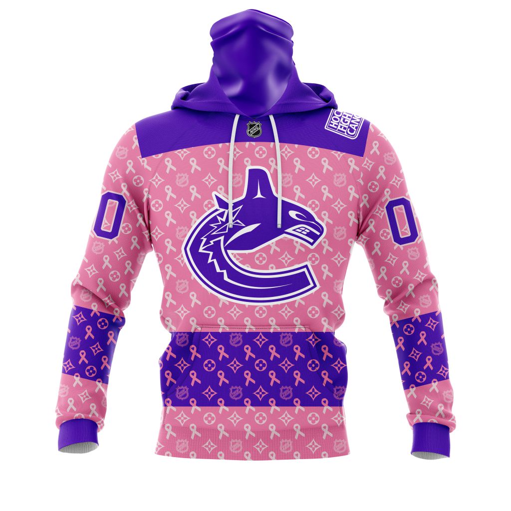 NHL Vancouver Canucks Fights Cancer Jersey Personalized 3D Hoodie Shirt 1 2 3