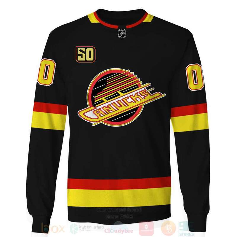 BEST NHL Vancouver Canucks Personalized Black Full Printing 3D Hoodie, Shirt 5 NHL Vancouver Canucks Personalized Black 3D Hoodie Shirt 1 2 3 4