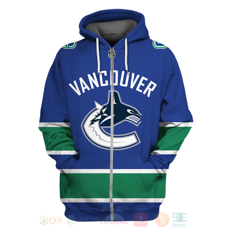 BEST NHL Vancouver Canucks Personalized Blue Green Full Printing 3D Hoodie, Shirt 14 NHL Vancouver Canucks Personalized Blue Green 3D Hoodie Shirt