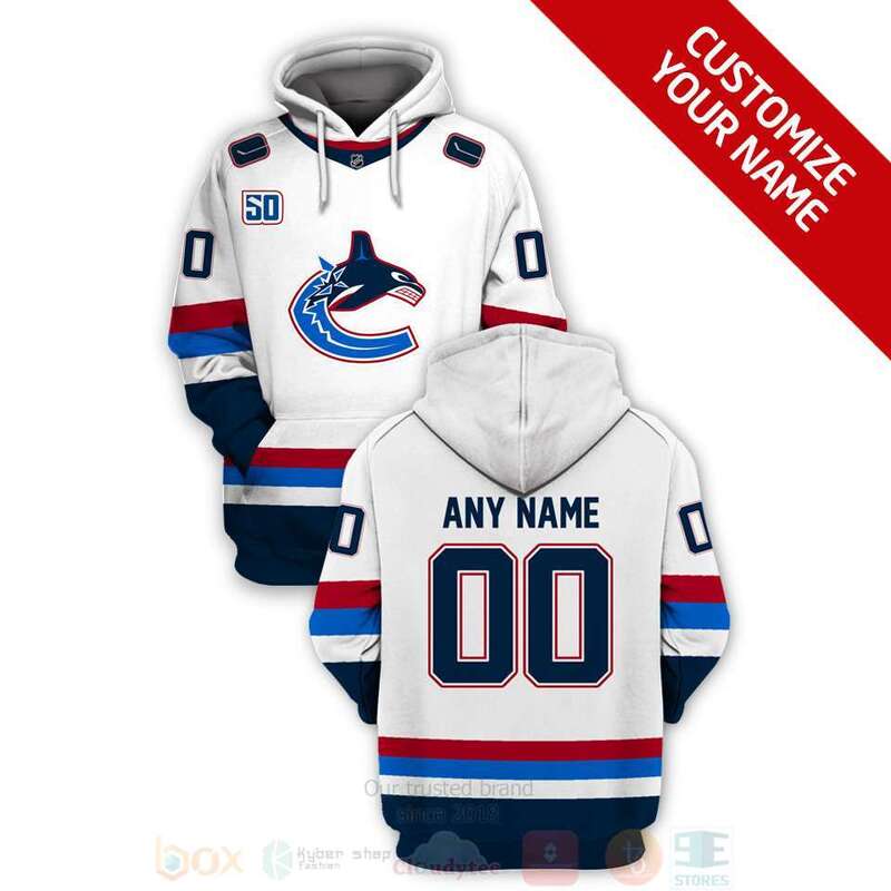 NHL Vancouver Canucks Personalized White 3D Hoodie Shirt