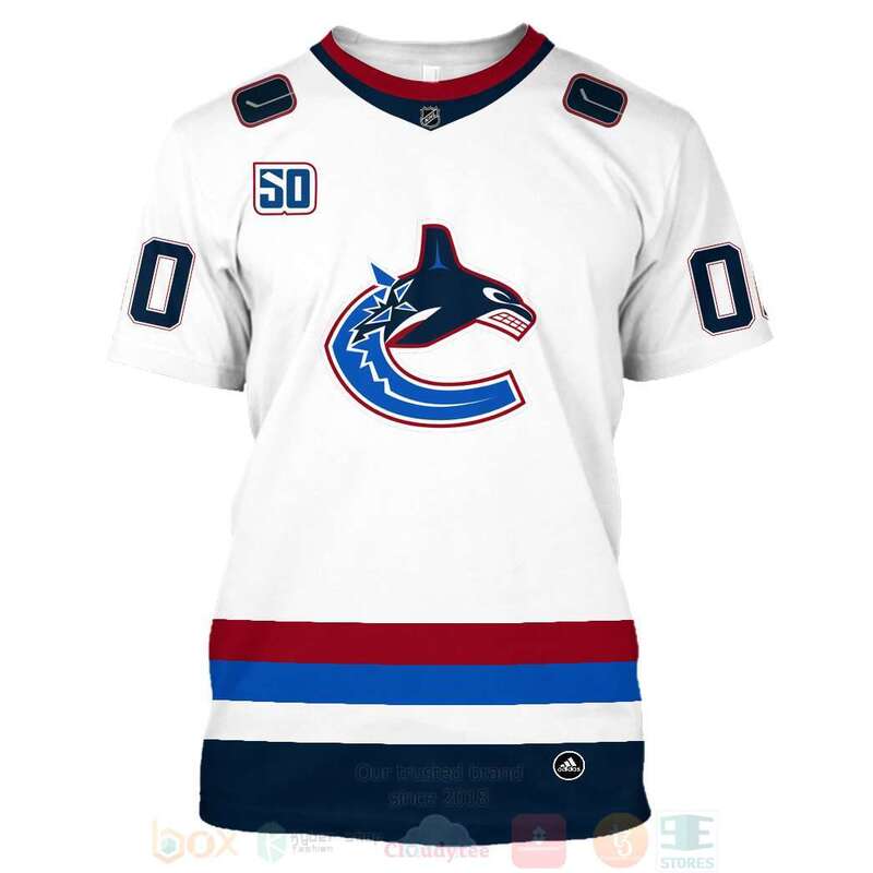 BEST NHL Vancouver Canucks Personalized White Full Printing 3D Hoodie, Shirt 7 NHL Vancouver Canucks Personalized White 3D Hoodie Shirt 1 2 3 4 5 6