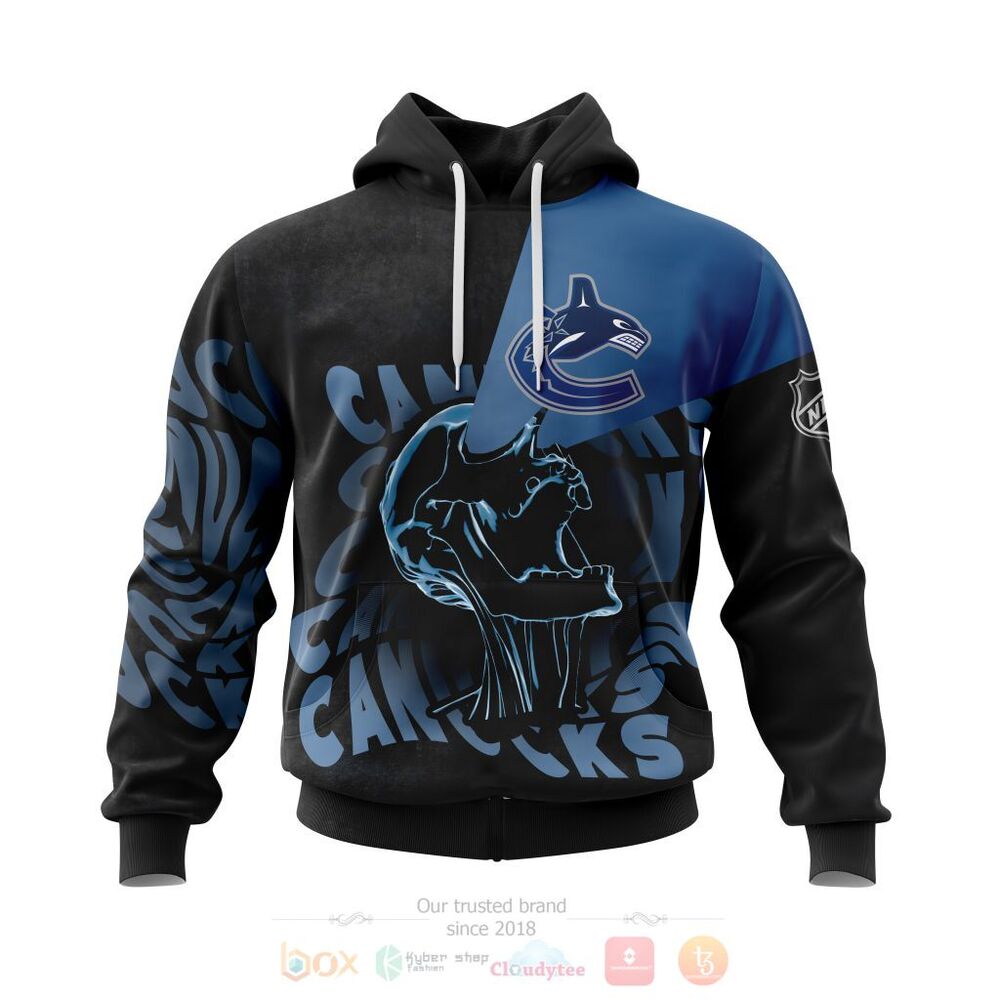 BEST NHL Vancouver Canucks Skull Personalized All Over Print 3D Hoodie, Shirt 14 NHL Vancouver Canucks Specialized Skull Concepts Personalized 3D Hoodie Shirt