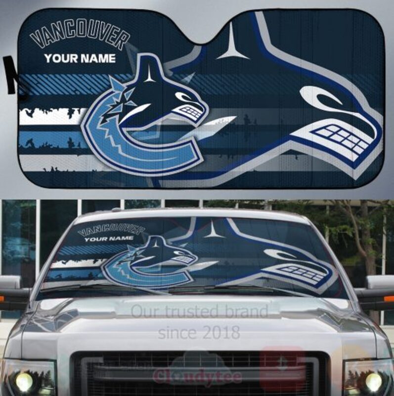 NHL Vancouver Canucks Team Custom Name Car Sun Shade