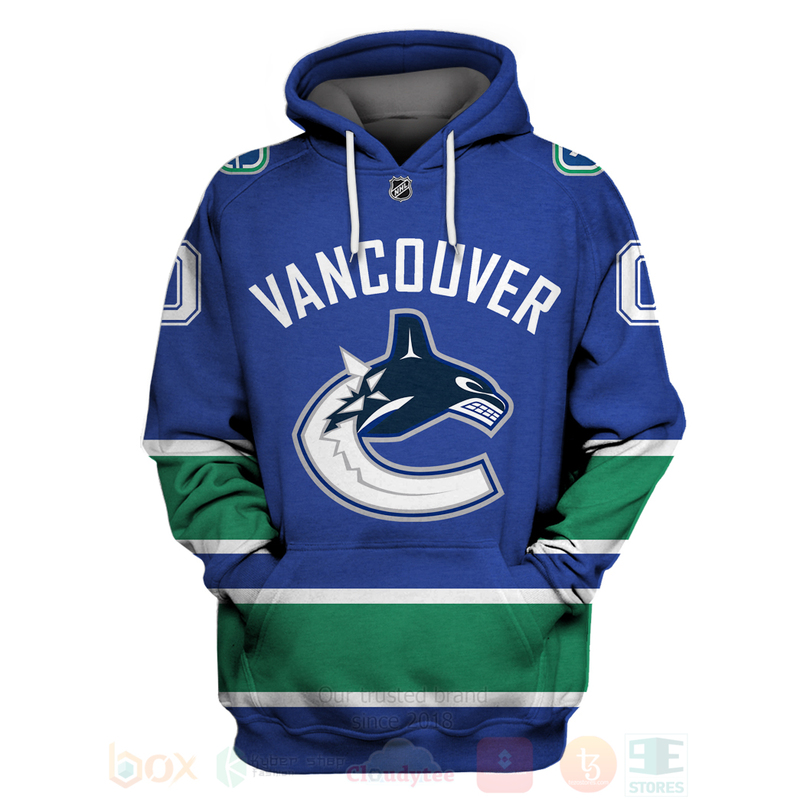 BEST NHL Vancouver Canucks Team Personalized Blue Unisex 3D Hoodie, Shirt 2 NHL Vancouver Canucks Team Personalized Blue 3D Hoodie Shirt 1