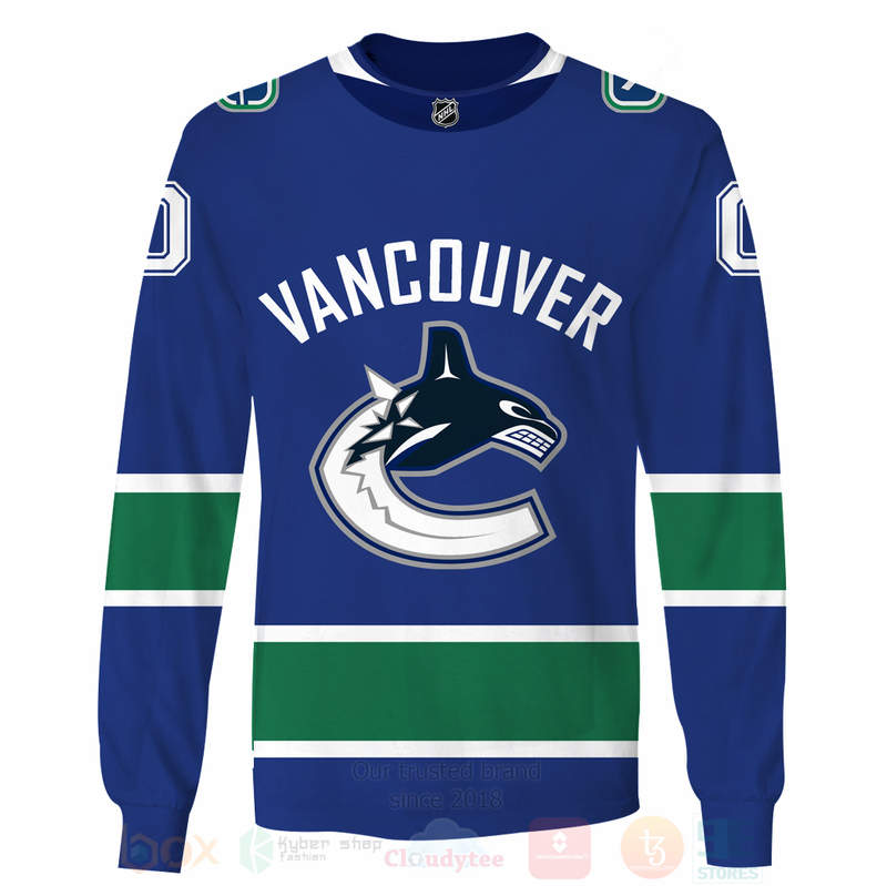 BEST NHL Vancouver Canucks Team Personalized Blue Unisex 3D Hoodie, Shirt 4 NHL Vancouver Canucks Team Personalized Blue 3D Hoodie Shirt 1 2 3