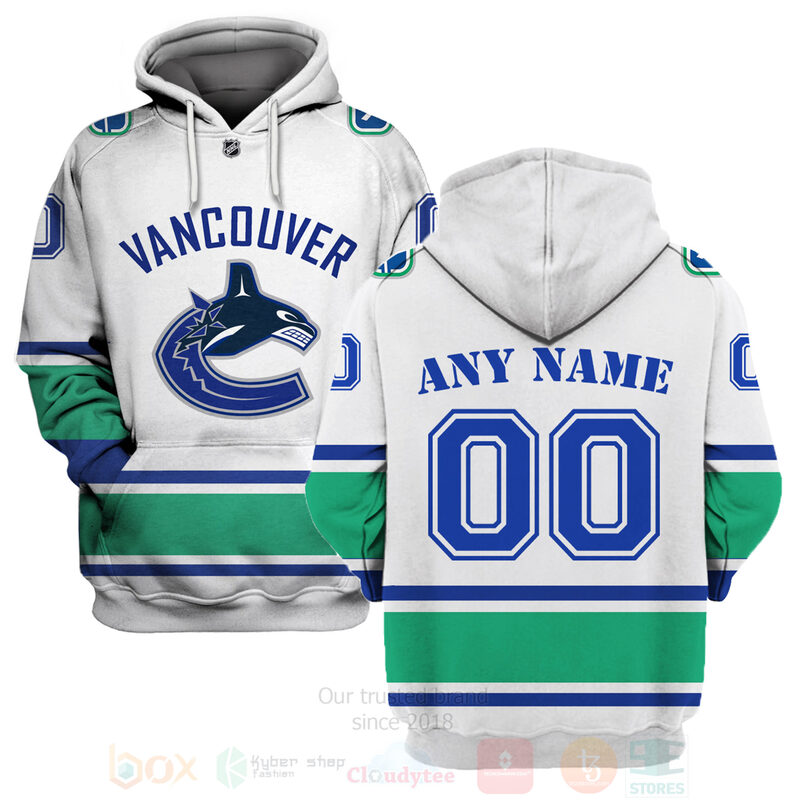 NHL Vancouver Canucks Team Personalized White 3D Hoodie Shirt