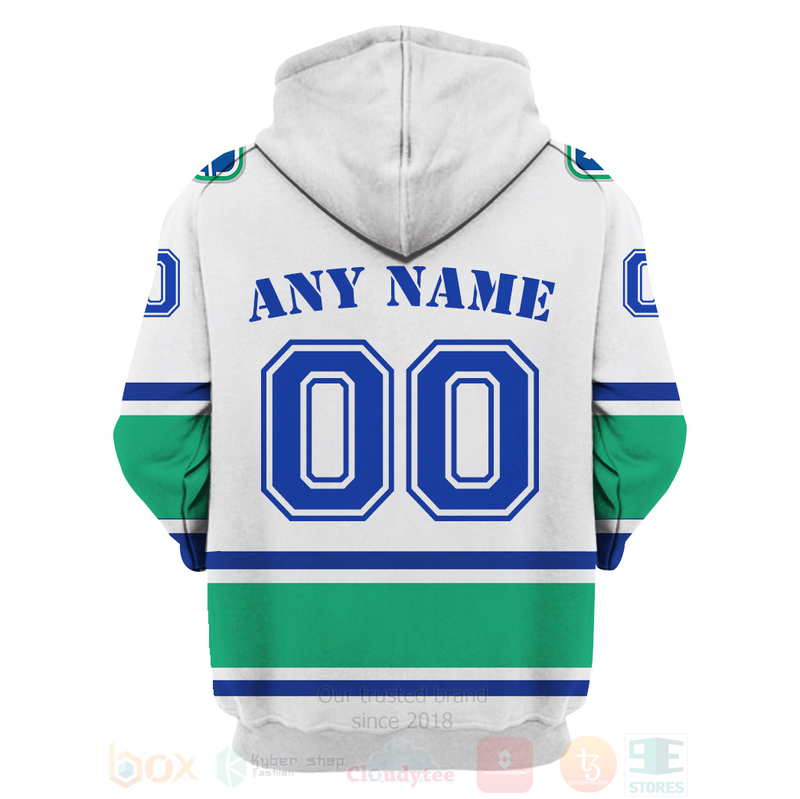 BEST NHL Vancouver Canucks Team Personalized White Unisex 3D Hoodie, Shirt 4 NHL Vancouver Canucks Team Personalized White 3D Hoodie Shirt 1 2 3