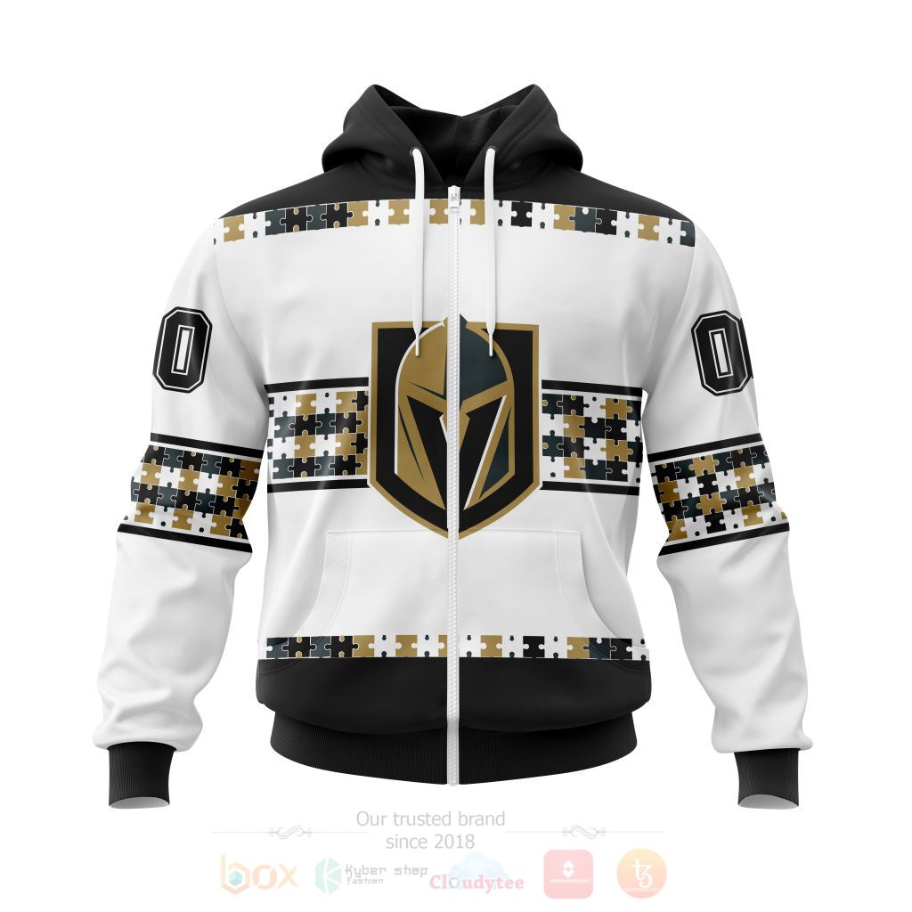 BEST NHL Vegas Golden Knights Autism Awareness Ver2 Personalized All Over Print Custom Hoodie, T-Shirt 2 NHL Vegas Golden Knights Autism Awareness Ver2 Personalized 3D Hoodie Shirt 1