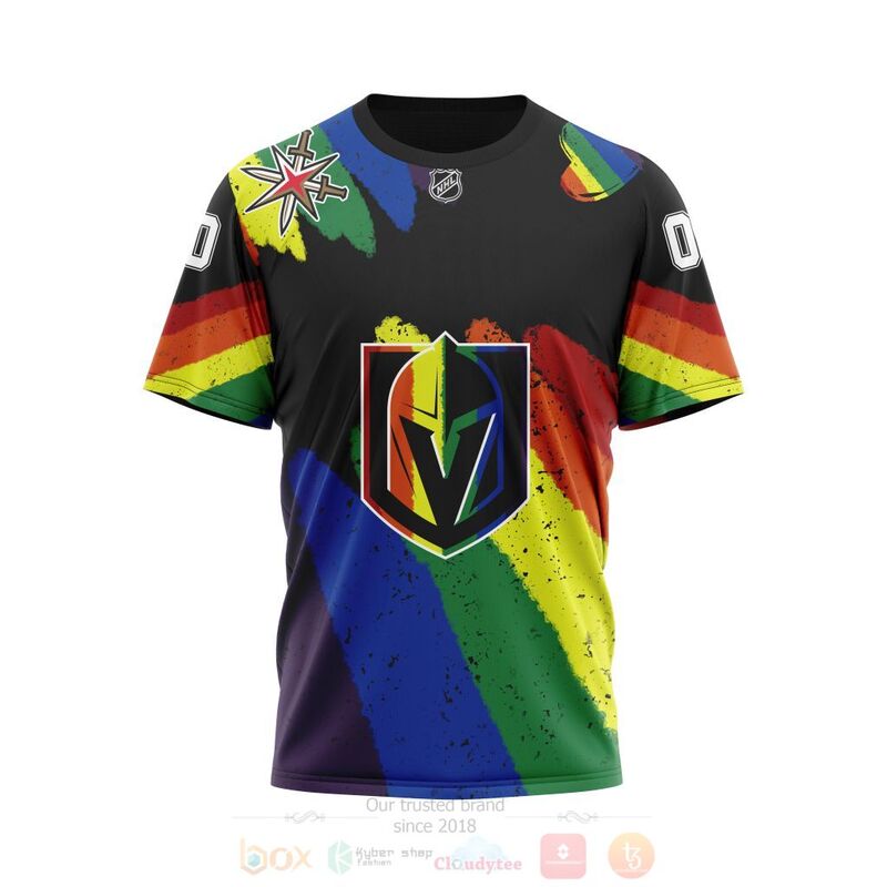 BEST NHL Vegas Golden Knights LGBT Pride Personalized Custom All Over Print 3D Hoodie, Shirt 3 NHL Vegas Golden Knights LGBT Pride Personalized Custom 3D Hoodie Shirt 1 2