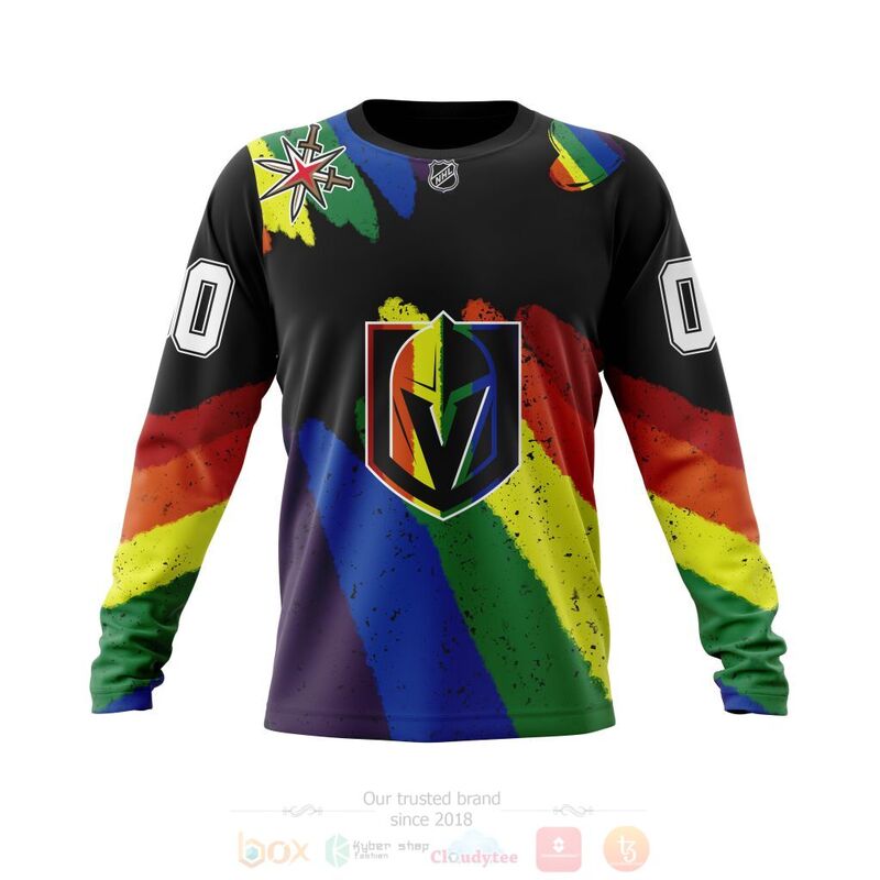 BEST NHL Vegas Golden Knights LGBT Pride Personalized Custom All Over Print 3D Hoodie, Shirt 4 NHL Vegas Golden Knights LGBT Pride Personalized Custom 3D Hoodie Shirt 1 2 3