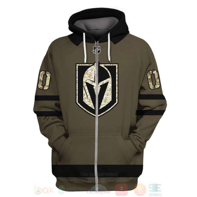 BEST NHL Vegas Golden Knights Personalized Olive Green Full Printing 3D Hoodie, Shirt 2 NHL Vegas Golden Knights Personalized Olive Green 3D Hoodie Shirt 1