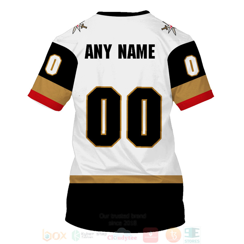 NHL Vegas Golden Knights Personalized White 3D Hoodie Shirt 1 2 3 4 5 6 7