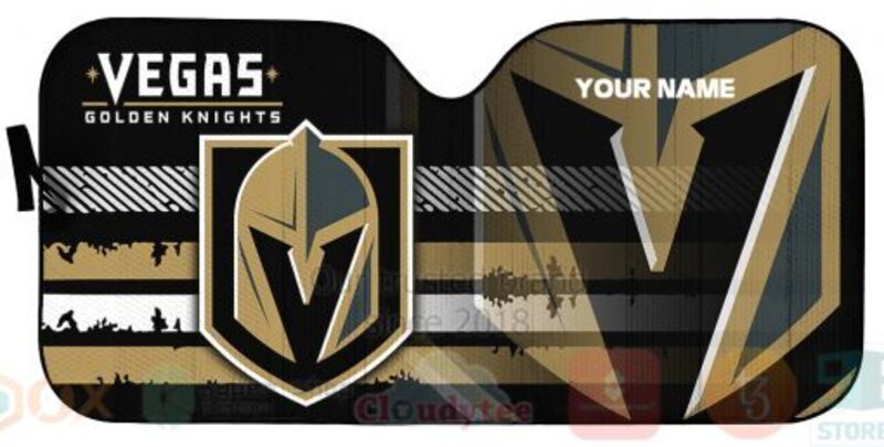 NHL Vegas Golden Knights Universal Auto Custom Name Car Sun Shade 1