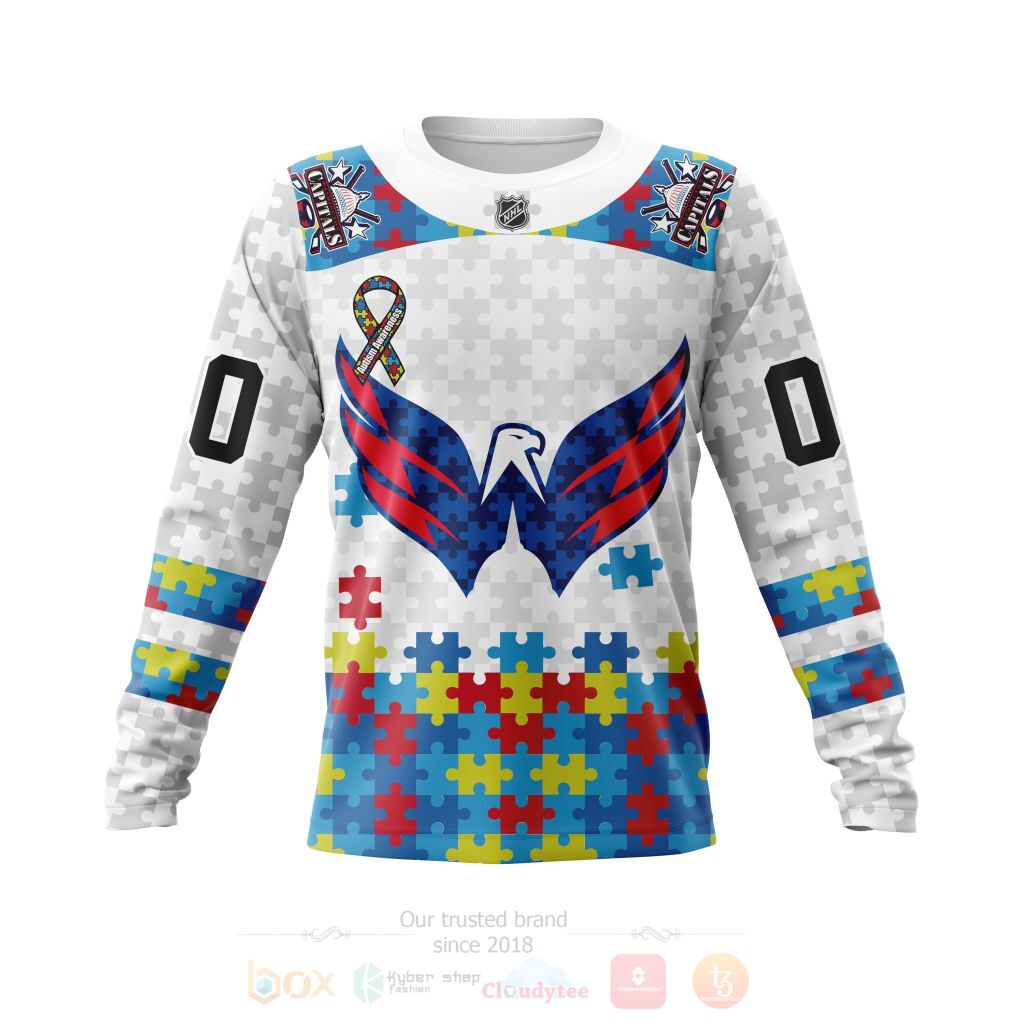 BEST NHL Washington Capitals Autism Awareness Ver1 Personalized All Over Print Custom Hoodie, T-Shirt 3 NHL Washington Capitals Autism Awareness Ver1 Personalized 3D Hoodie Shirt 1 2