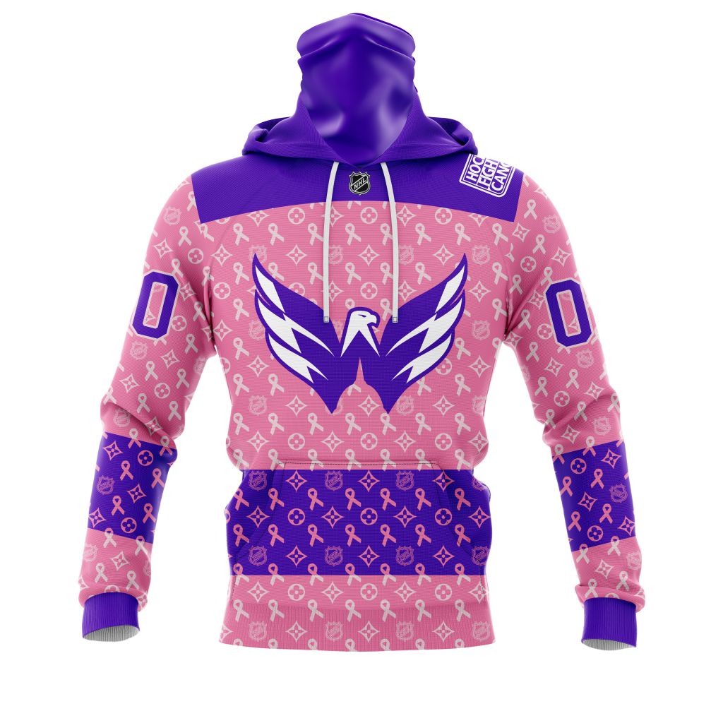 NHL Washington Capitals Fights Cancer Jersey Personalized 3D Hoodie Shirt 1 2 3