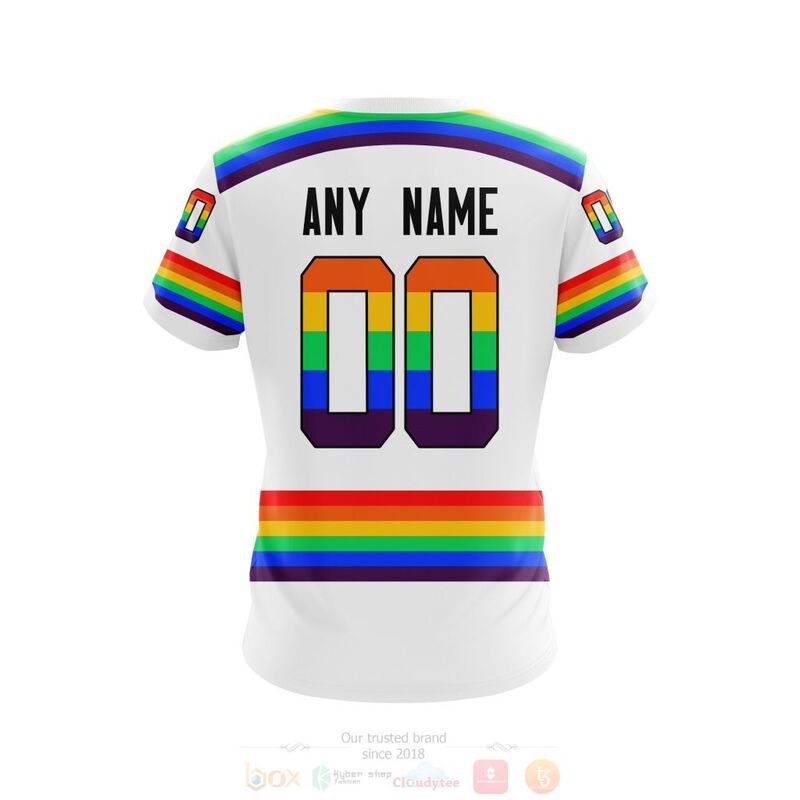 NHL Washington Capitals LGBT Pride White Personalized Custom 3D Hoodie Shirt 1 2 3 4 5 6