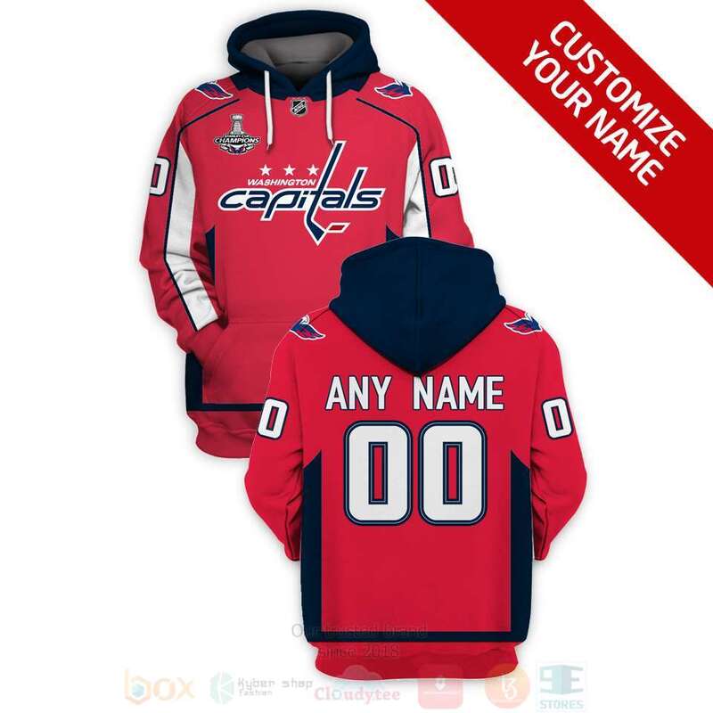 BEST NHL Washington Caps Hatitals Personalized Red Full Printing 3D Hoodie, Shirt 6 NHL Washington Capitals Personalized Red 3D Hoodie Shirt