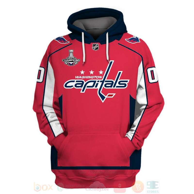 BEST NHL Washington Caps Hatitals Personalized Red Full Printing 3D Hoodie, Shirt 3 NHL Washington Capitals Personalized Red 3D Hoodie Shirt 1 2