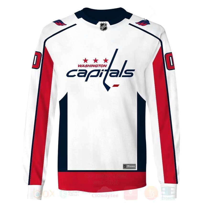 BEST NHL Washington Capitals Personalized Custom White Red Unisex 3D Hoodie, Shirt 5 NHL Washington Capitals Personalized White Red 3D Hoodie Shirt 1 2 3 4