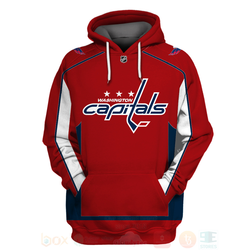 BEST NHL Washington Capitals Red Unisex 3D Hoodie, Shirt 2 NHL Washington Capitals Red 3D Hoodie Shirt 1